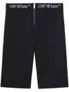 Off-white Off White Black Polyamide Blend Shorts In Black