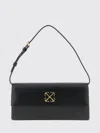 Off-white Rectangular Shoulder Bag Adjustable Strap In Black