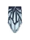 Off-white Shredded Denim Skirt In Blue