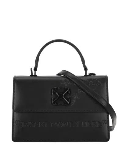 Off-white Jitney 1.4 Top Handle Quote3d In Black