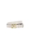 Off-white Signature Arrows Motif-buckle Leather Belt In White