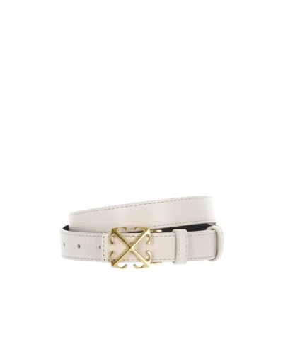 Off-white Arrow Buckle Belt In White