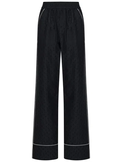 OFF-WHITE SILK BLEND TROUSERS