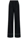 OFF-WHITE OFF-WHITE SILK BLEND TROUSERS