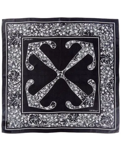 Off-white Silk Scarf In Black