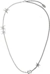 Off-white Silver & Gunmetal Barbed Wire Motif Two-tone Necklace In Silver - Black