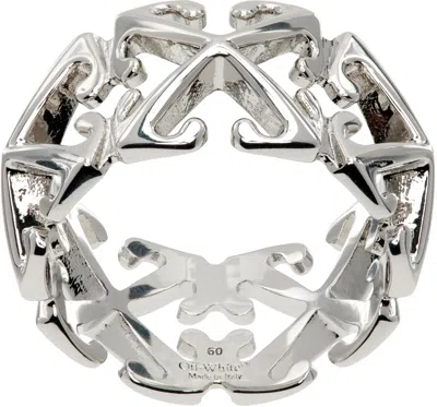 Off-white Silver Arrow Ring In Silver No Color