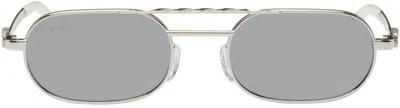 Off-white Silver Baltimore Sunglasses In Silver/mirror Silver
