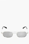Off-white Silver-effect Vaiden Oval Sunglasses In Brown