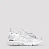 Off-white Ow Be Right Grey Low Top Sneakers With Zip-tie Detail In Mesh And Leather Man In Gray