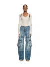 Off-white Silver Lurex Backless Top In Silver