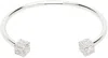 Off-white Silver Mini Dice Cuff Bracelet In Silver - No Colo