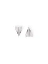 Off-white Silver Paper Plane Earrings
