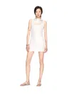 Off-white Silver Ribbed Cut-out Dress In White