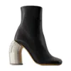 Off-white Silver Spring Ankle Boots In Black