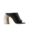 Off-white Silver Spring Mules In Black