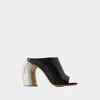 Off-white Silver Spring Mules In Black