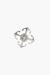 Off-white Silver Tone Brass Single Earring
