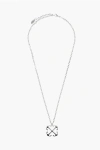 Off-white Silver-tone Chain Necklace With Arrow Pendant