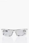 Off-white Silver-tone Rectangular Frame Volcanite Sunglasses