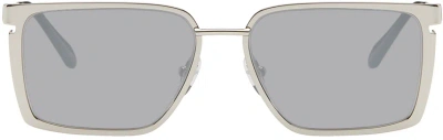 Off-white Silver Yoder Sunglasses In Silver Silver Mirror