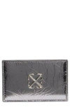 OFF-WHITE OFF-WHITE SIMPLE JITNEY LEATHER CARD CASE