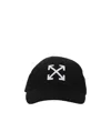 Off-white Single Arrow Baseball Cap Black White In Black