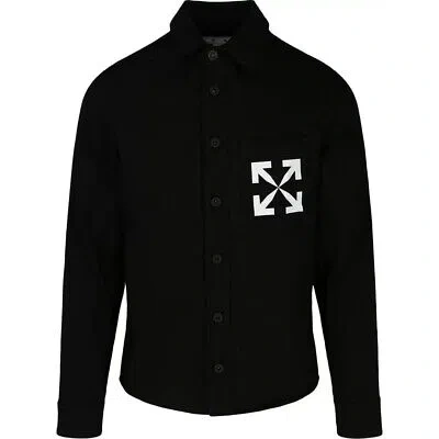 Pre-owned Off-white Single Arrow Denim Shirt Black