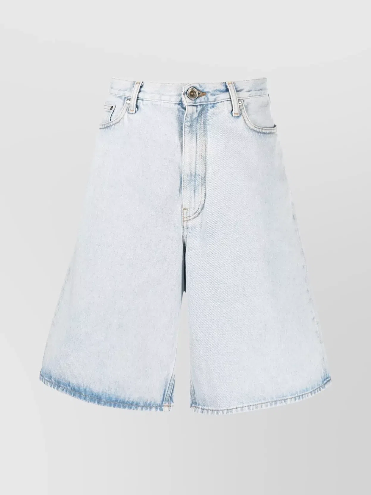 Off-White single Arrow denim shorts - Blue