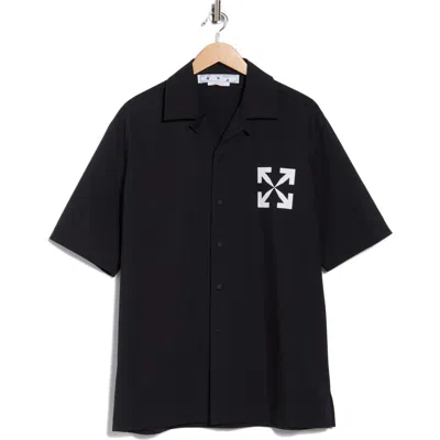 Off-white Single Arrow Holiday Camp Shirt In Black
