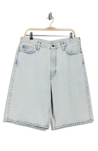 Off-white Single Arrow Skate Denim Shorts In Blue