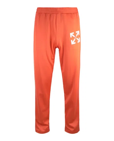 Off-white Single Arrow Slim Track Pants In Orange