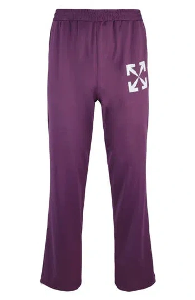Off-white Single Arrow Slim Track Pants In Purple