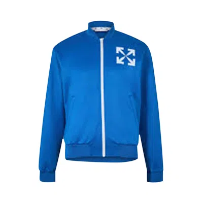 Pre-owned Off-white Single Arrow Slim Track Top 'peacock/white' | Blue | Men's Size L