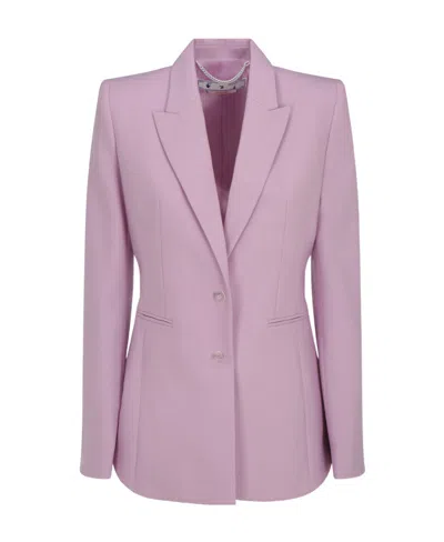 Off-white Single-breasted Blazer In Pink
