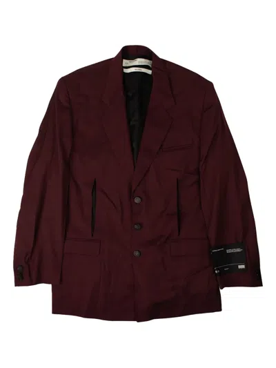 Off-white Single-breasted Blazer In Purple