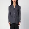 Off-white Single-breasted Pinstripe Jacket In Blue