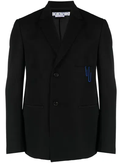 Off-white Black Single-breasted Blazer