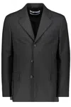 Off-white Single-breasted Three-button Jacket In Black