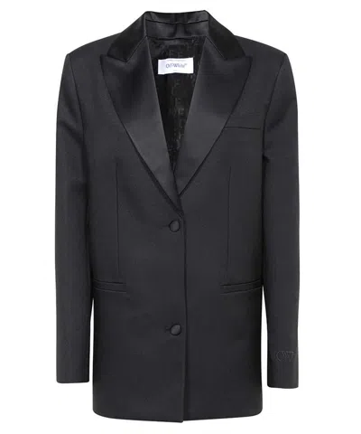 Off-white Single-breasted Two-button Blazer In Multi