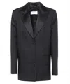 Off-white Single-breasted Two-button Blazer In Gray