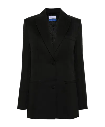 OFF-WHITE SINGLE-BREASTED VIRGIN-WOOL BLAZER