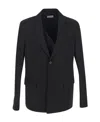 Off-white Strap Relax Black Virgin Wool Jacket In Black