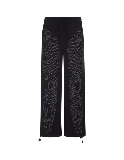 Off-white Skate Body Stitch Joggers In Black Jersey In Nero