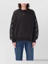 Off-white Felpa Oversize In Cotone Ardesia Uomo