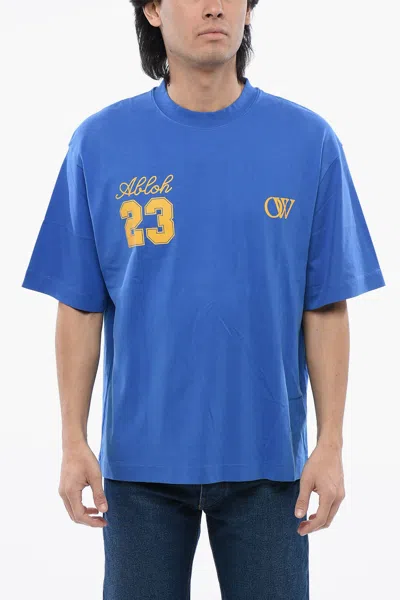 Off-white Skate-fit 23 Printed T-shirt In Blue