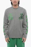 Off-white Skate-fit 23 Varsity Printed Long Sleeved T-shirt In Grey