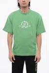Off-white Skate-fit College Printed T-shirt In Green