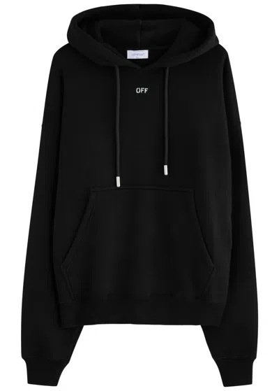 Off-white Skate Hooded Cotton Sweatshirt In Black