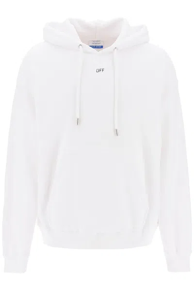Off-white Skate Hoodie With Off Logo In White Black